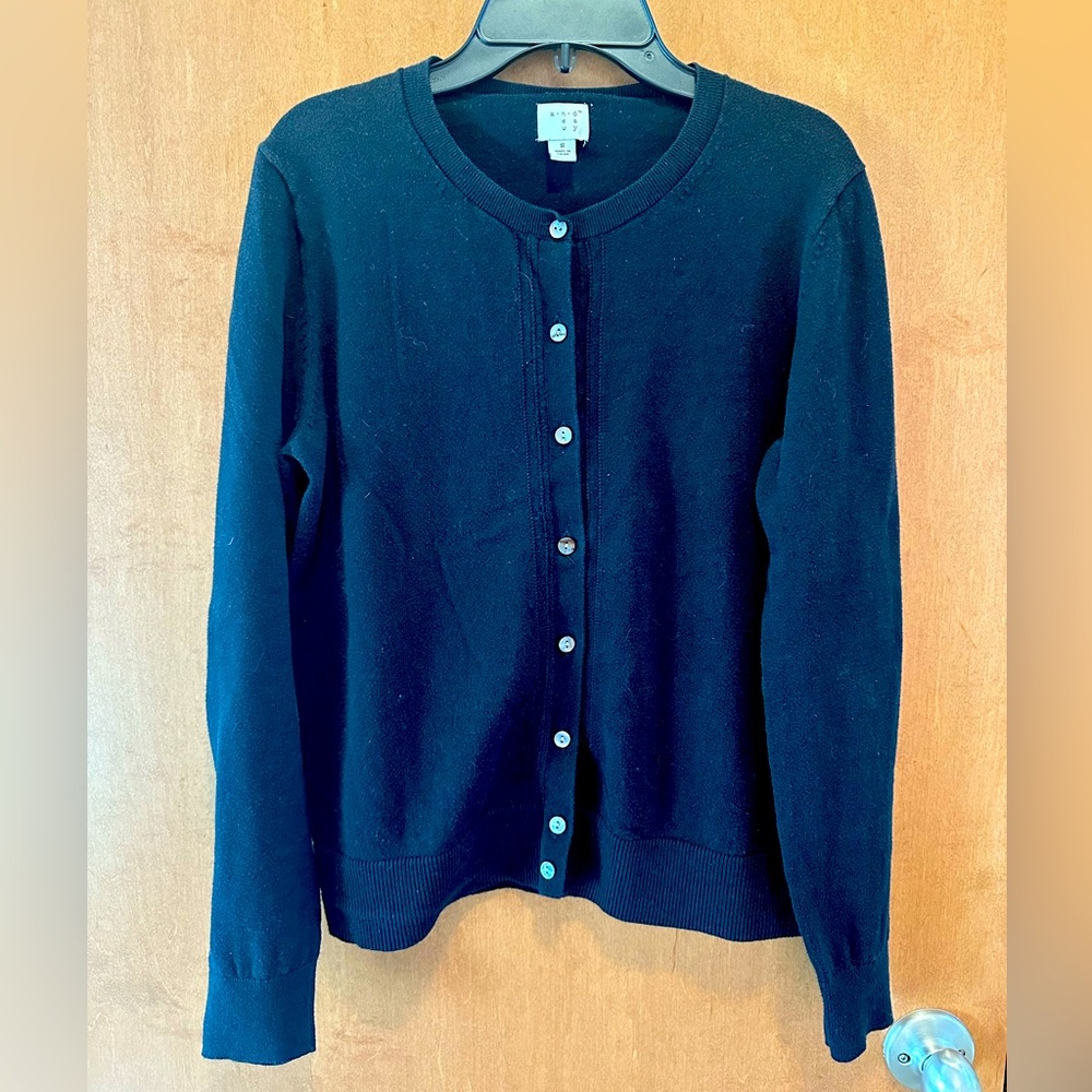 Navy cotton cardigan. Women’s small